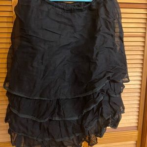 Les Ours - Black Ruffled Skirt
